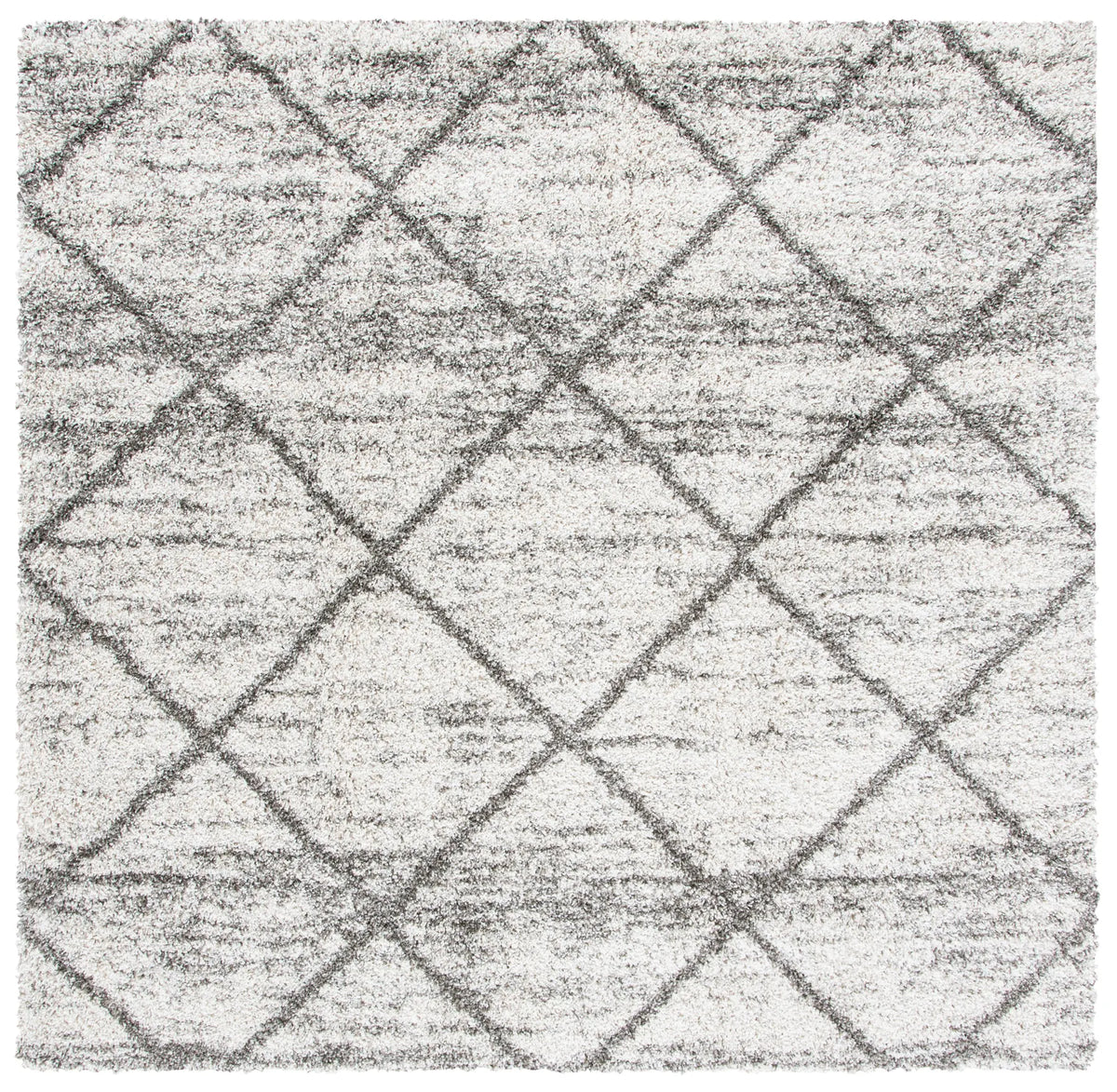 Safavieh Hudson Shag 7'-0" x 7'-0" Rug in Grey / Beige