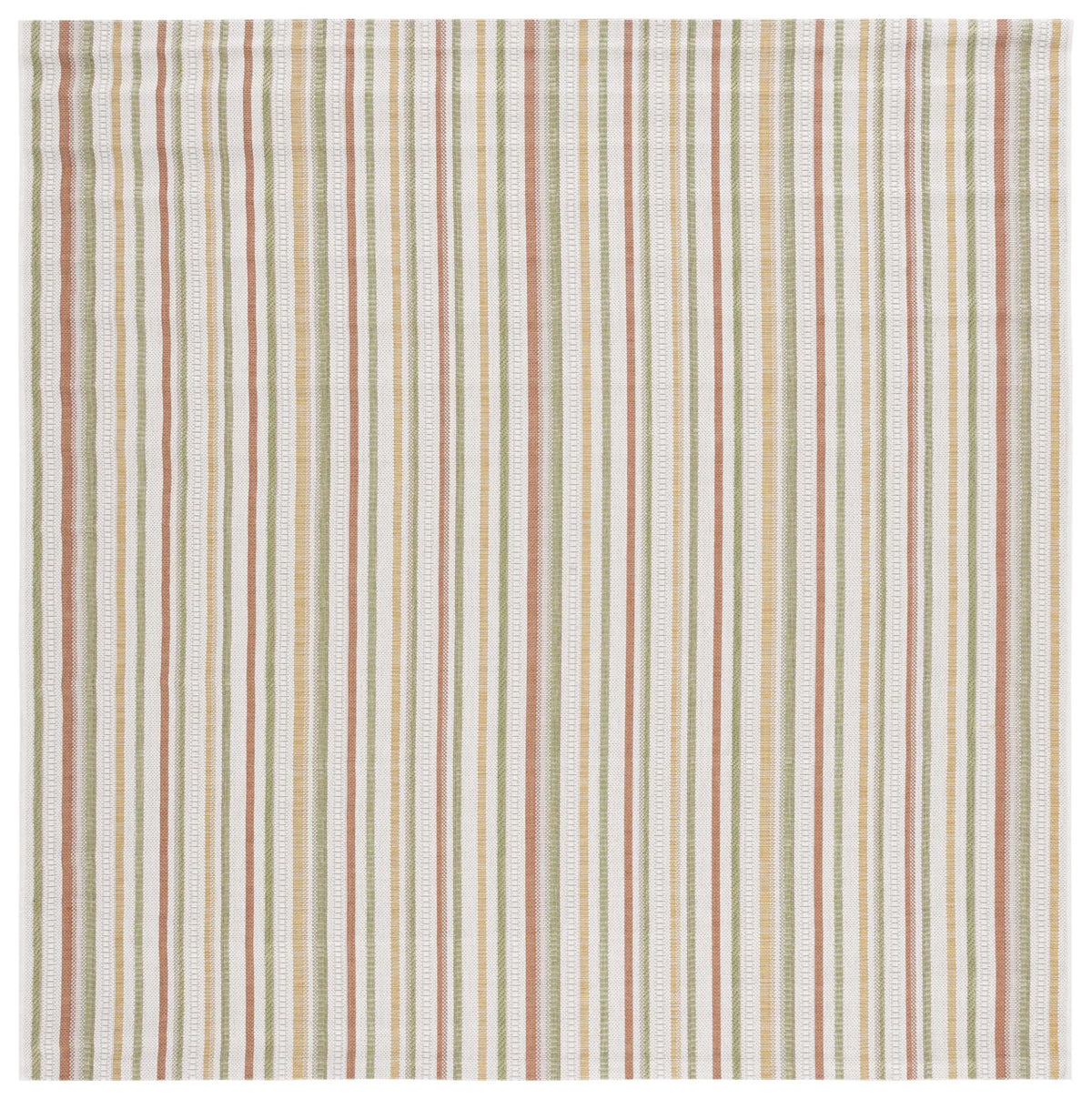 Safavieh Courtyard 6'-7" x 6'-7" Rug in Beige / Rust Yellow