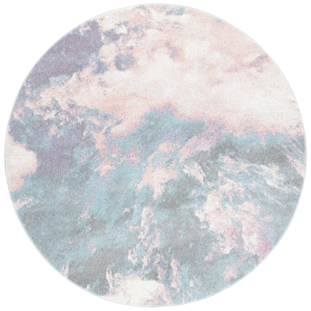 Safavieh Glacier 6'-7" x 6'-7" Rug in Pink / Blue