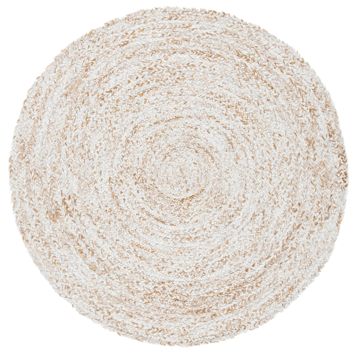Safavieh Braided 5'-0" x 5'-0" Rug in Ivory / Brown