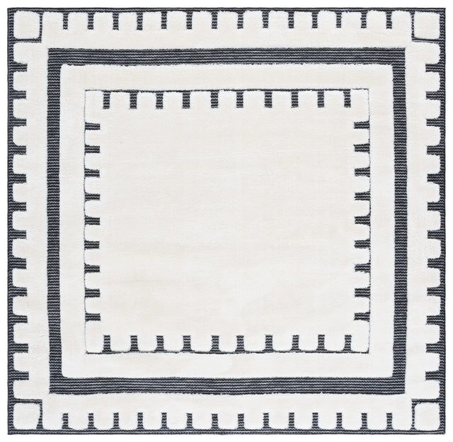 Safavieh Celebrity 800 6'-7" x 6'-7" Rug in Ivory / Black