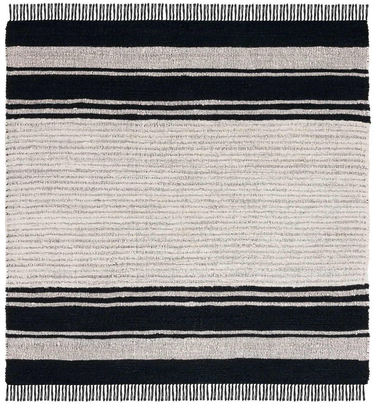 Safavieh Natural Fiber 6'-0" x 6'-0" Rug in Ivory / Black