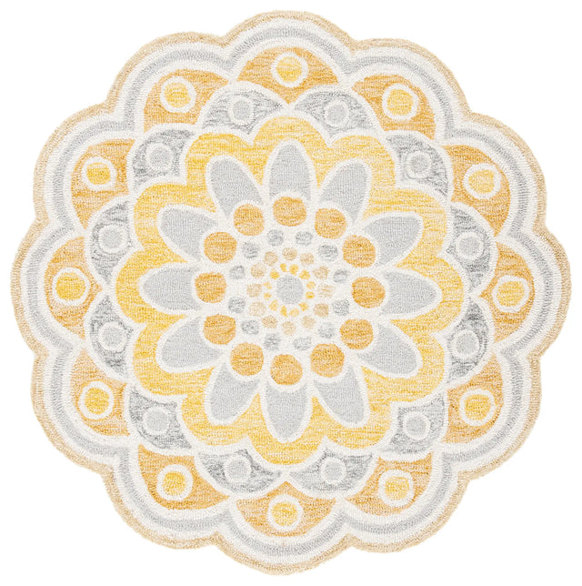 Safavieh Novelty 4'-0" x 4'-0" Rug in Grey / Gold