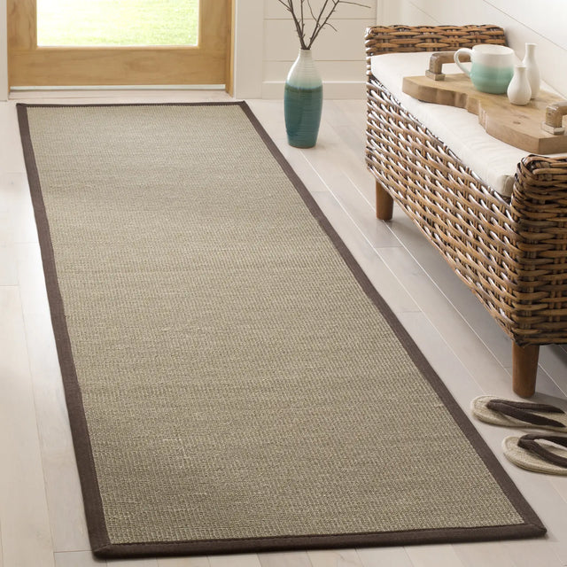 Safavieh Natural Fiber 2'-6" x 8'-0" Rug in Sage / Brown