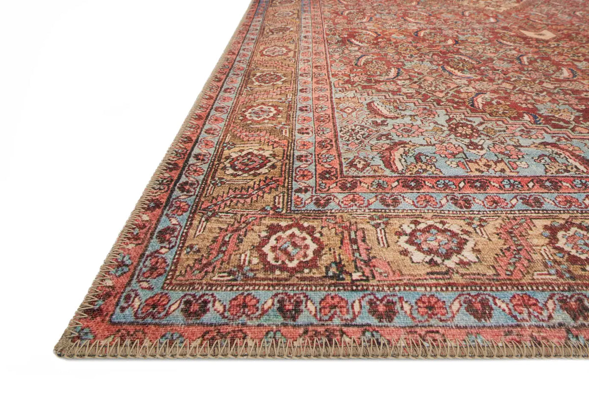 Loloi Loren Lq-06 Red / Multi Rugs - rug corner