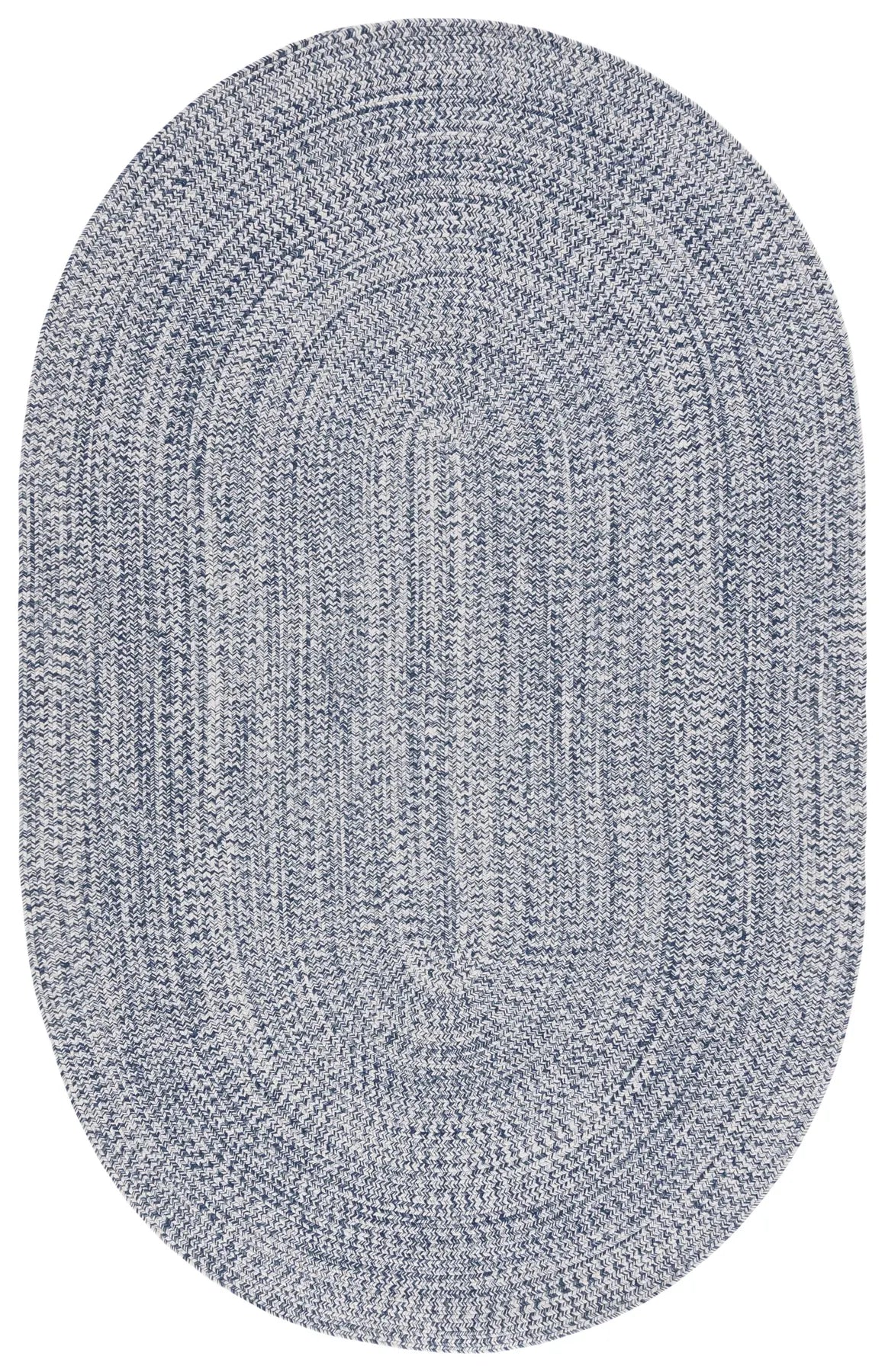 Safavieh Braided 5'-0" x 8'-0" Rug in Dark Blue / Ivory