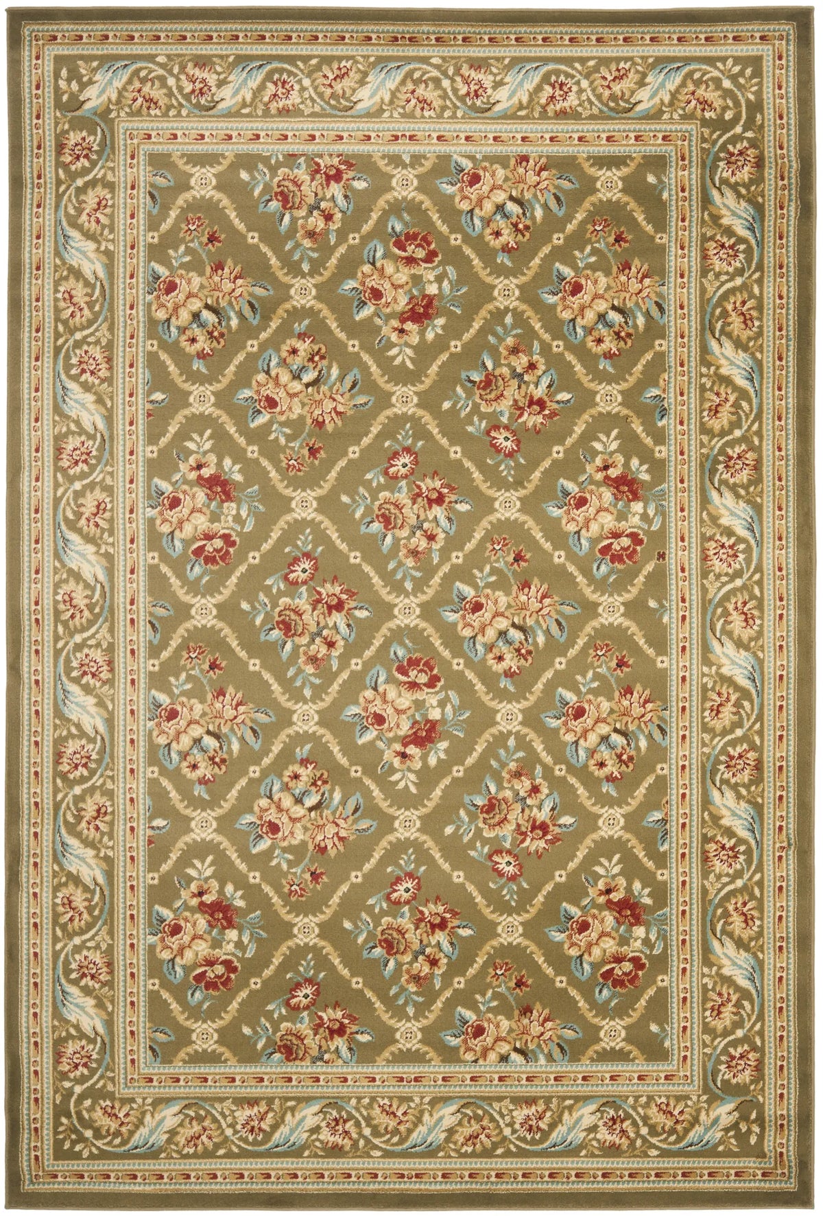 Safavieh Lyndhurst 3'-3" x 5'-3" Rug in Green / Green