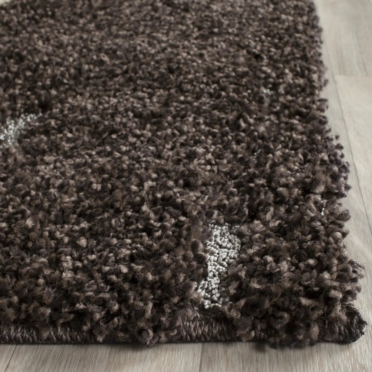 Safavieh Florida Shag 6'-0" x 9'-0" Rug in Dark Brown / Smoke