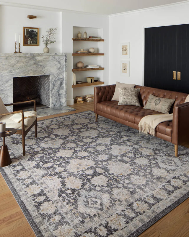 Loloi Monroe Mon-05 Charcoal/Natural Rug - room scene 3