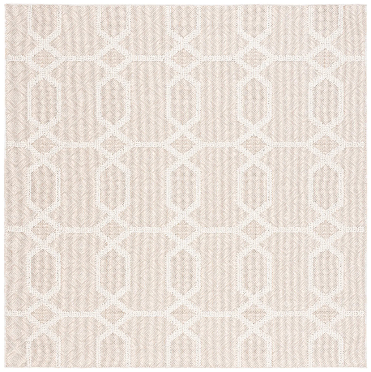 Safavieh Global 6'-7" x 6'-7" Rug in Beige / Ivory