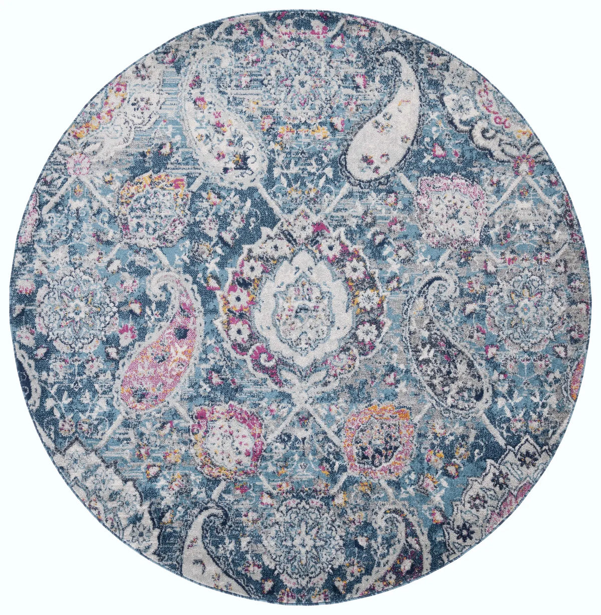 Safavieh Madison 5'-3" x 5'-3" Rug in Blue / Grey