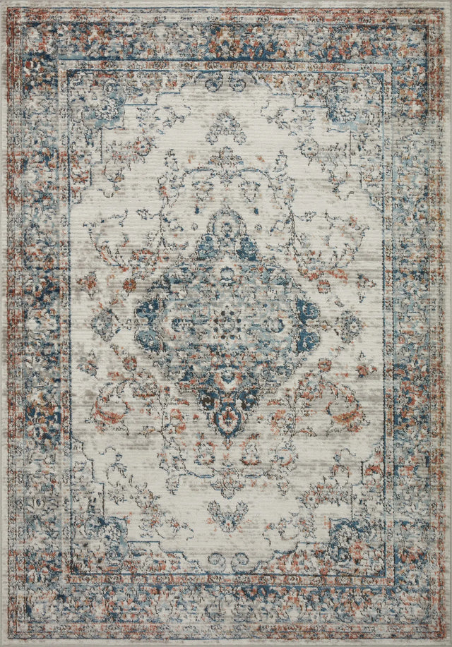 Loloi Bianca Bia-10 Ivory/Ocean Rugs - main flat