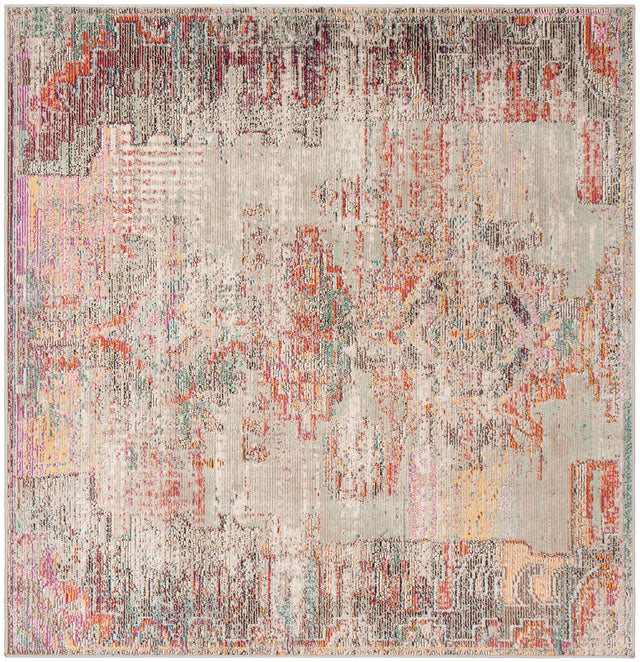 Safavieh Crystal 5'-0" x 5'-0" Rug in Light Grey / Purple