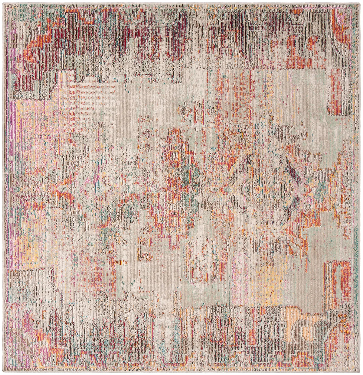 Safavieh Crystal 5'-0" x 5'-0" Rug in Light Grey / Purple