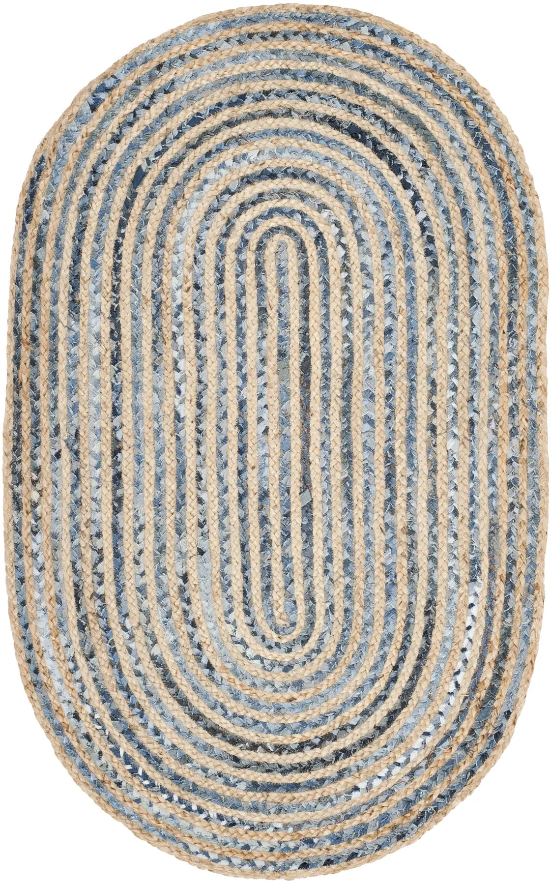 Safavieh Cape Cod 3'-0" x 5'-0" Rug in Natural / Blue