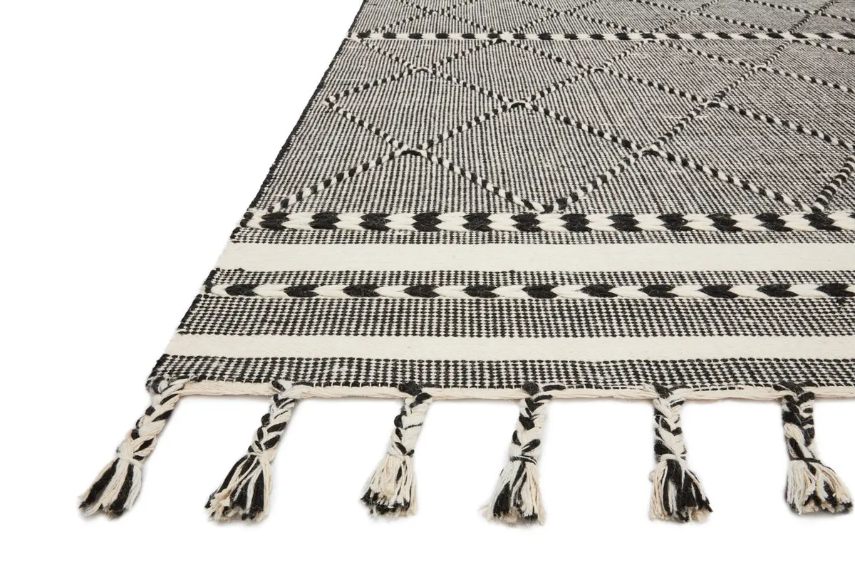 Loloi Sawyer Saw-01 Black Rugs - rug corner
