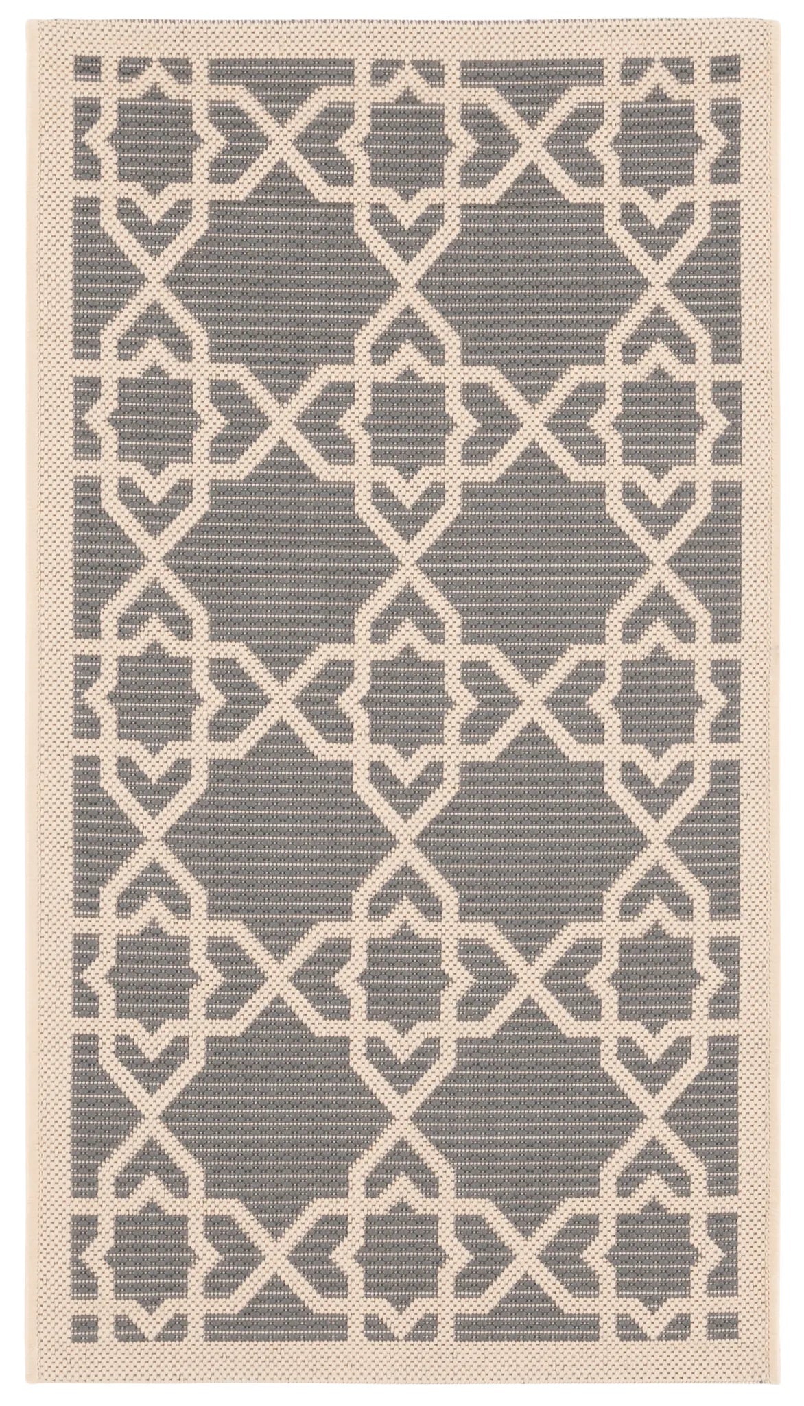 Safavieh Courtyard 2'-0" x 3'-7" Rug in Grey / Beige