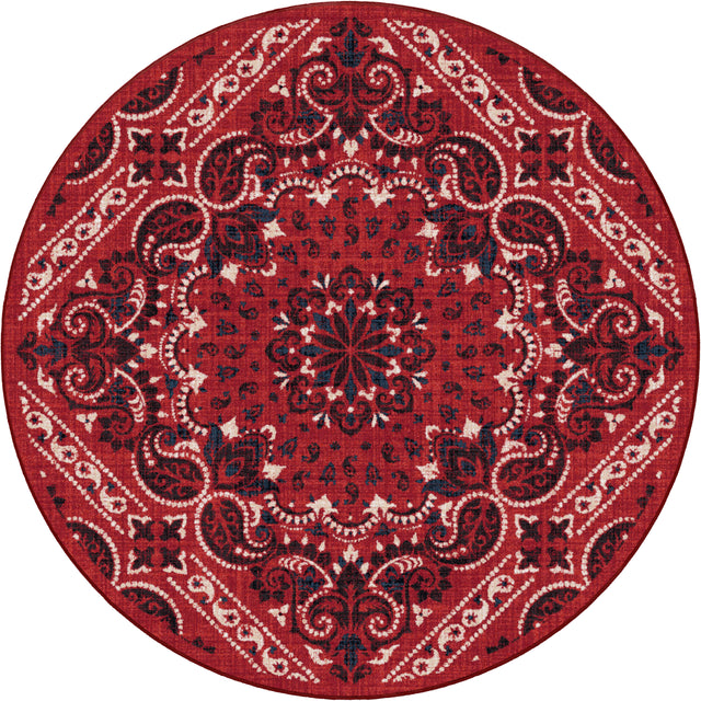 American Dakota Kerchief Rodeo Red Rug