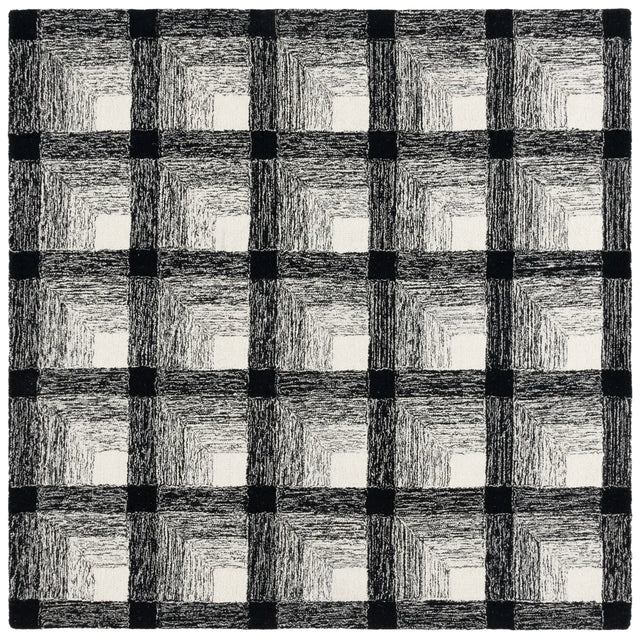 Safavieh Metro 6'-0" x 6'-0" Rug in Charcoal / Ivory