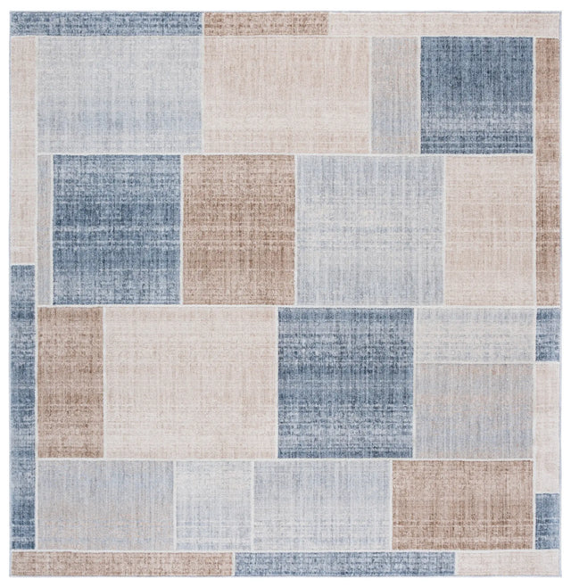 Safavieh Scarlett 400 6'-7" x 6'-7" Rug in Beige / Blue Brown