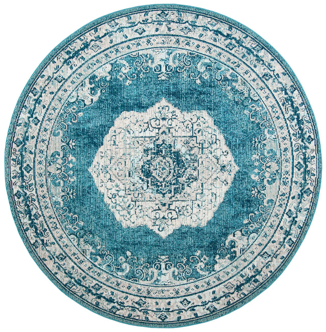 Safavieh Crystal 7'-0" x 7'-0" Rug in Beige / Dark Teal