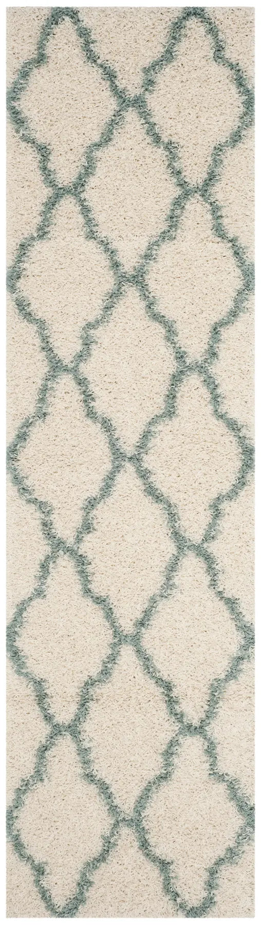 Safavieh Sgd-Dallas Shag 2'-3" x 10'-0" Rug in Ivory / Seafoam