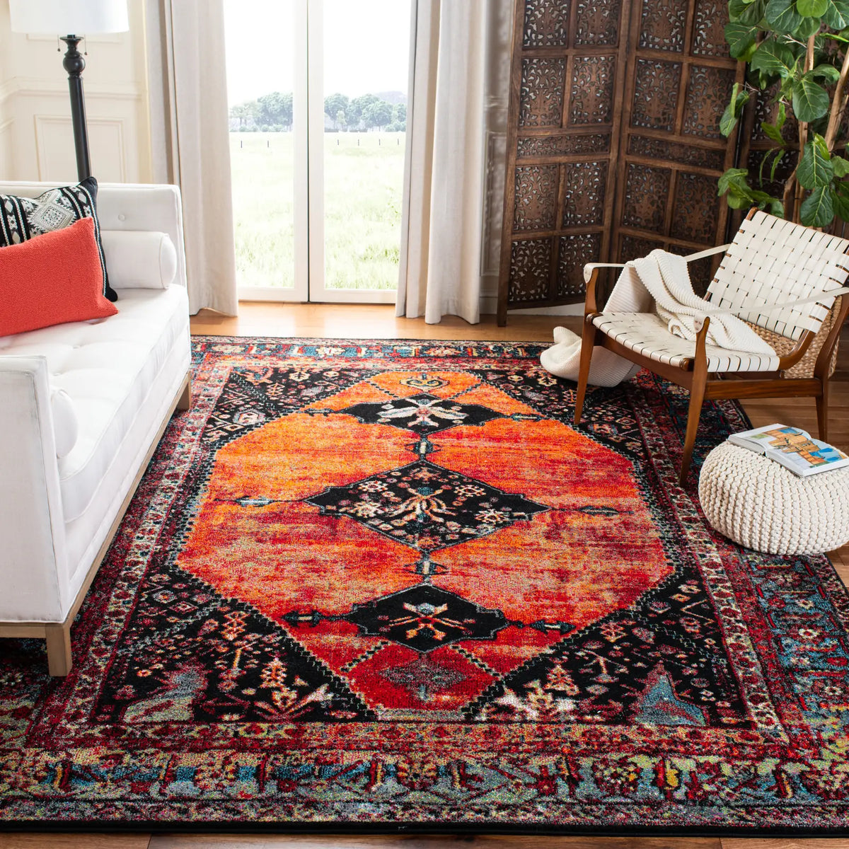 Safavieh Vintage Hamadan 10'-6" x 14'-0" Rug in Orange / Multi
