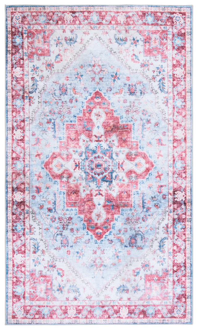 Safavieh Martha Stewart Washable 3'-0" x 5'-0" Rug in Red / Blue