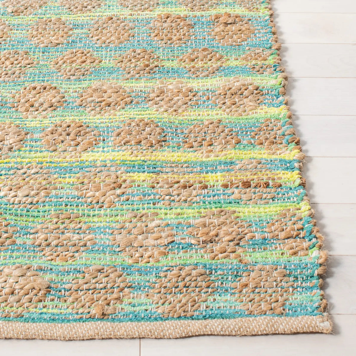Safavieh Cape Cod 5'-0" x 8'-0" Rug in Teal / Natural