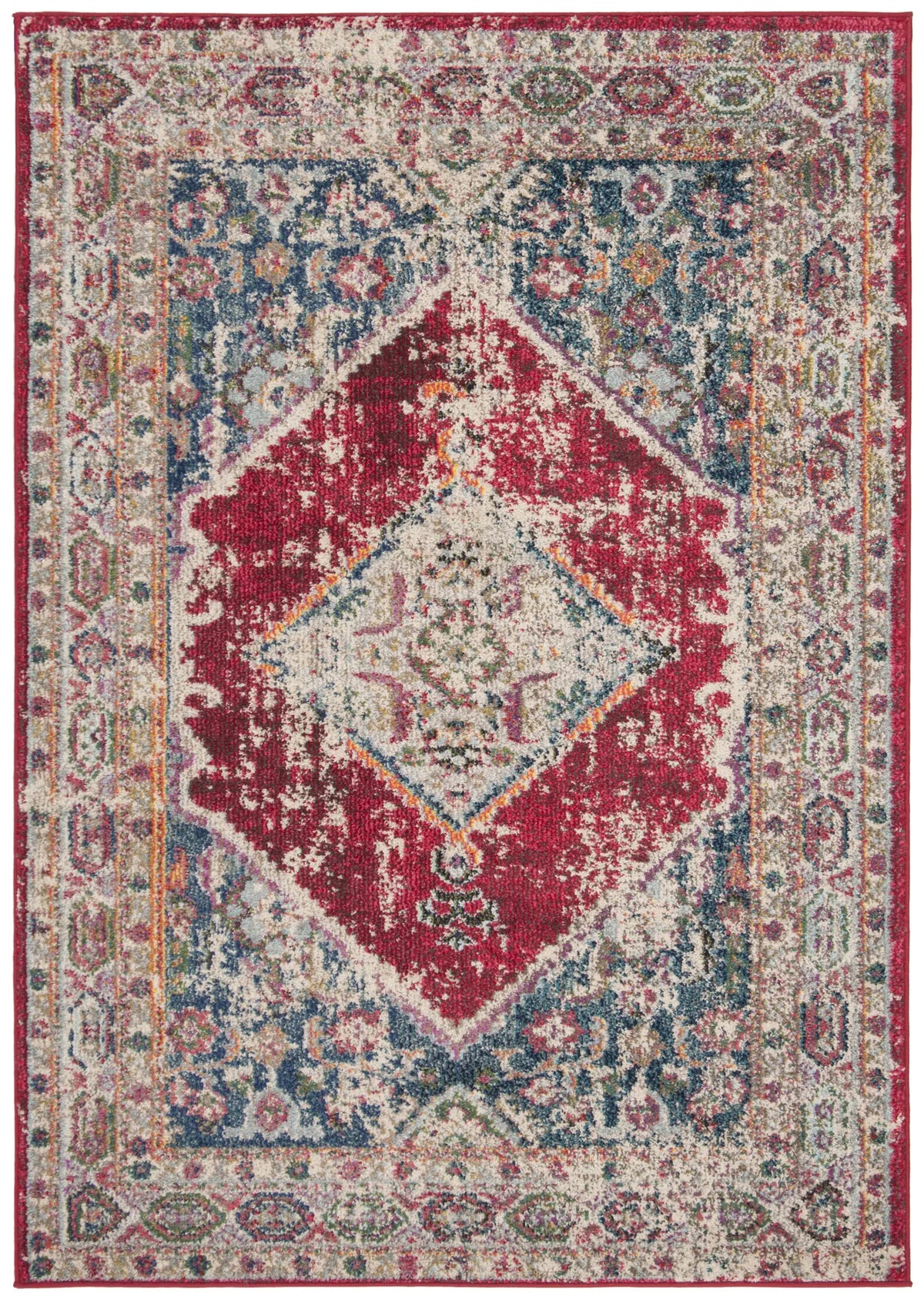 Safavieh Monaco 4'-0" x 5'-7" Rug in Ivory / Red