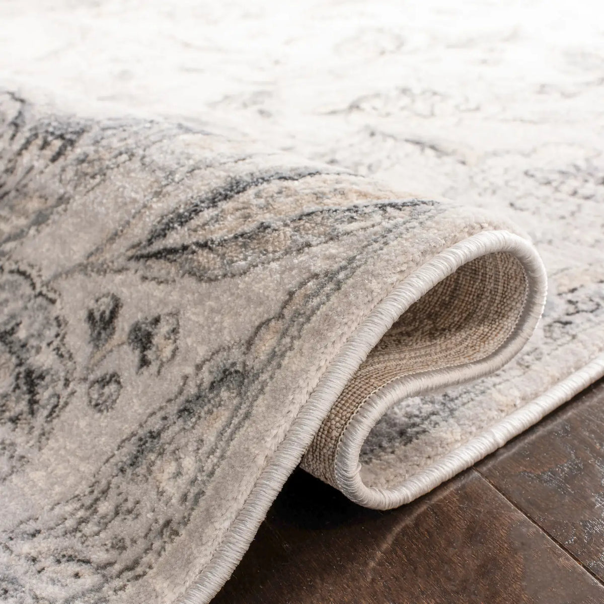 Safavieh Carnegie 4'-0" x 6'-0" Rug in Silver / Grey