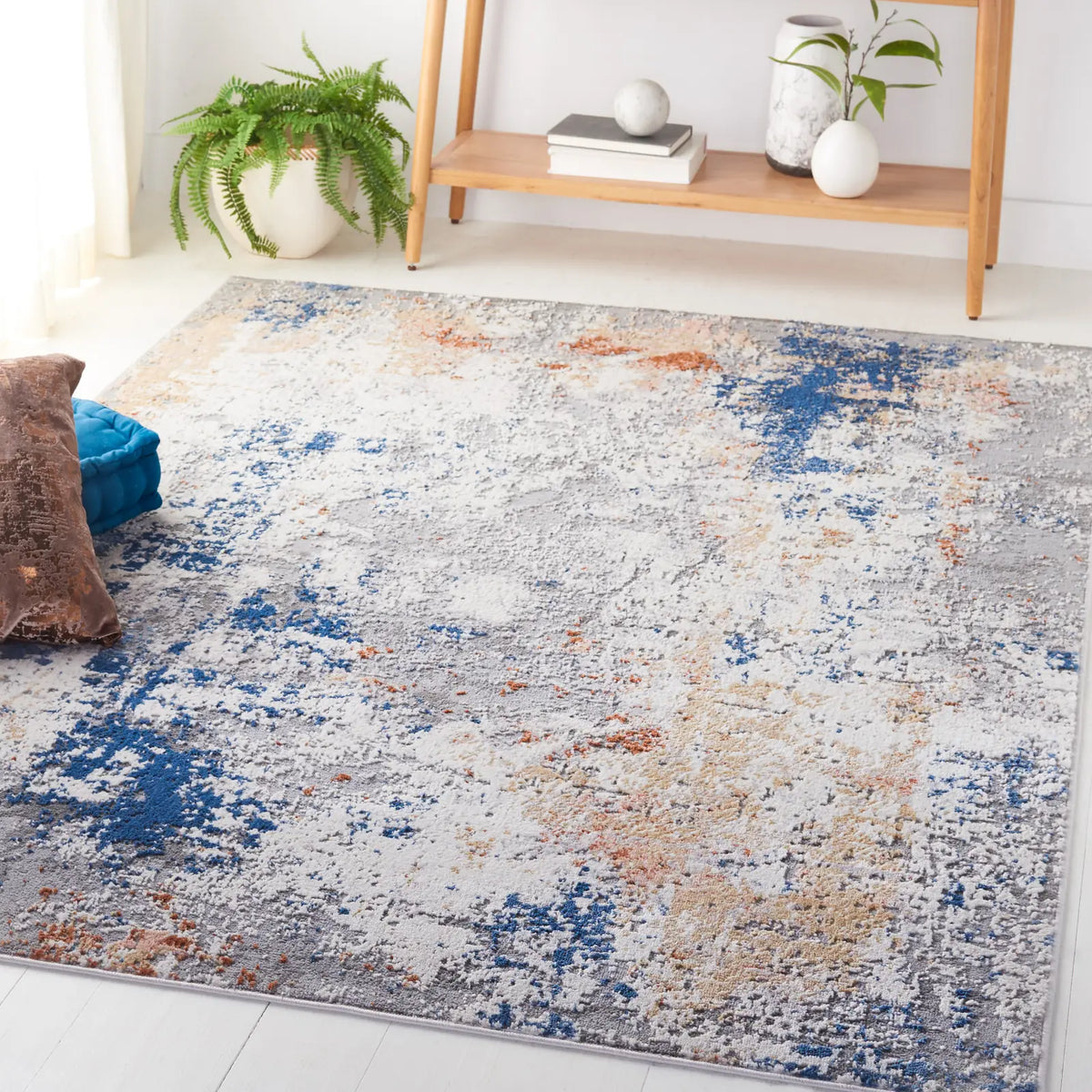 Safavieh Eternal 4'-0" x 6'-0" Rug in Grey / Blue Gold