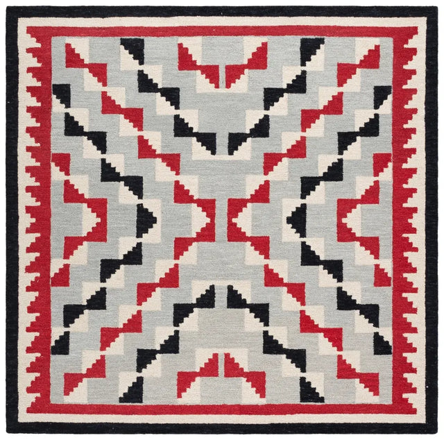 Safavieh Kenya 7'-0" x 7'-0" Rug in Red / Black