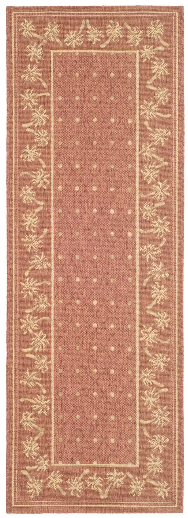 Safavieh Courtyard 2'-3" x 6'-7" Rug in Rust / Sand