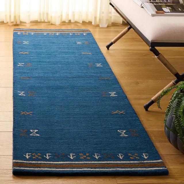 Safavieh Himalaya 2'-3" x 8'-0" Rug in Blue / Rust
