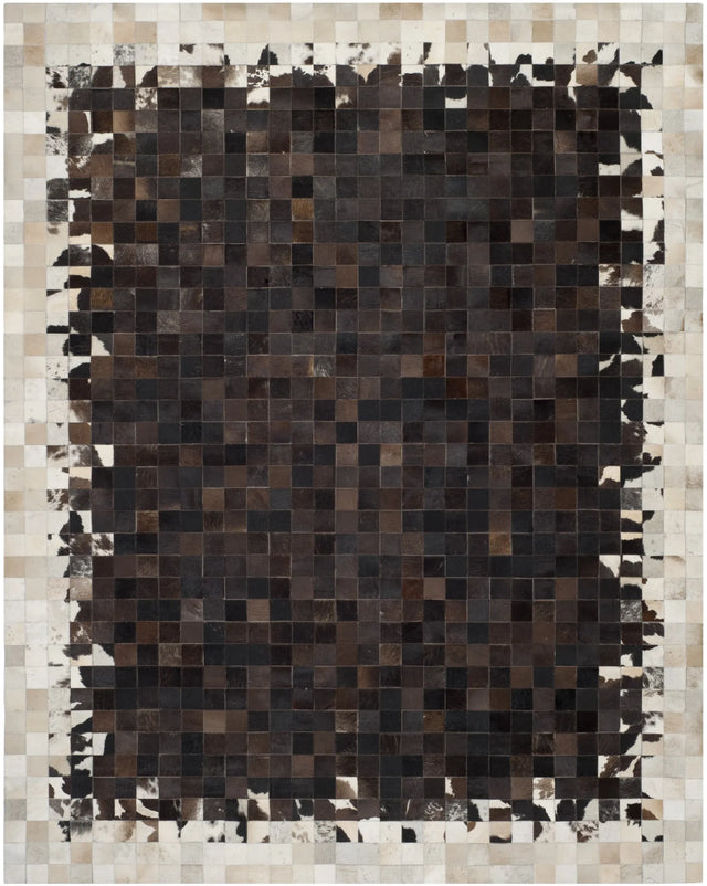 Safavieh Studio Leather 8'-0" x 10'-0" Rug in Ivory / Dark Brown