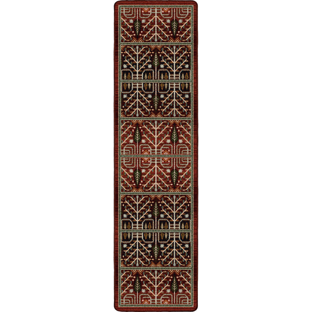American Dakota Flourish Forest Garnet Rug
