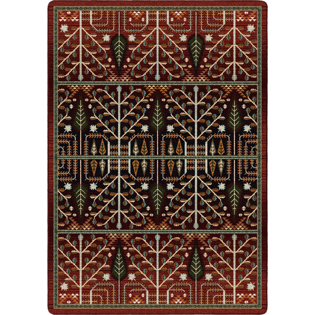 American Dakota Flourish Forest Garnet Rug