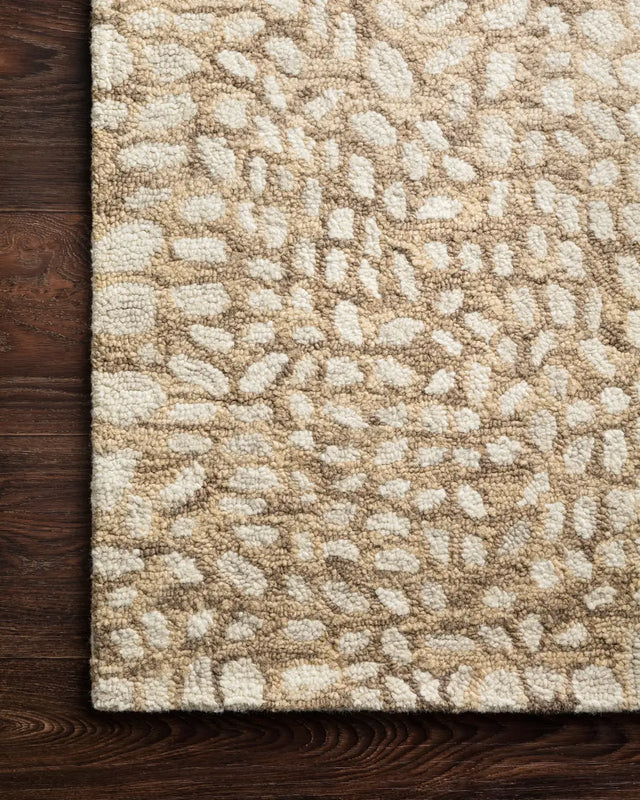 Loloi Masai Mas-03 Neutral Rugs - corner on wood