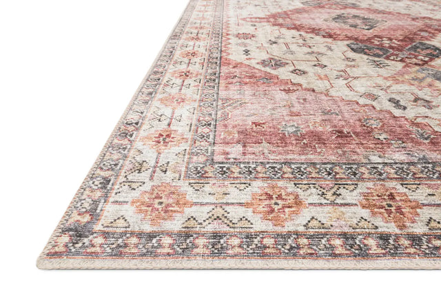 Loloi Skye Sky-02 Ivory/Berry Rugs - rug corner