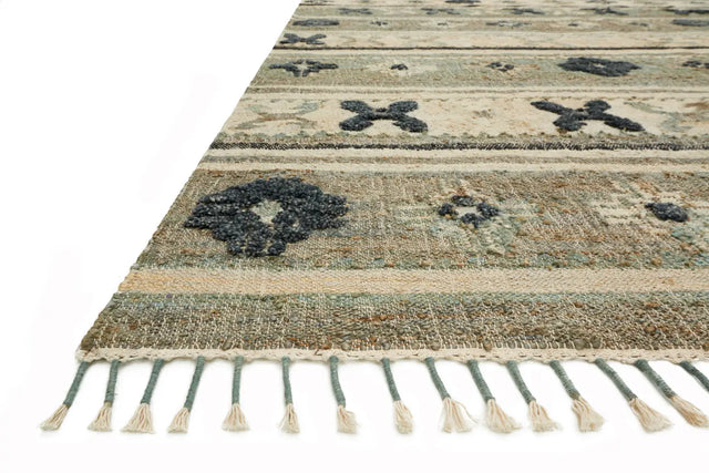 Loloi Owen Ow-01 Aqua / Ink Rugs - rug corner