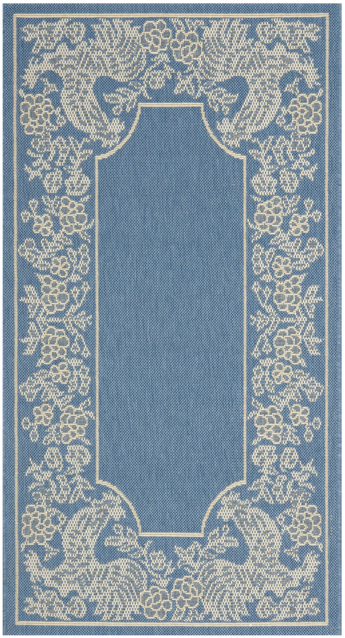 Safavieh Courtyard 2'-7" x 5'-0" Rug in Blue / Natural