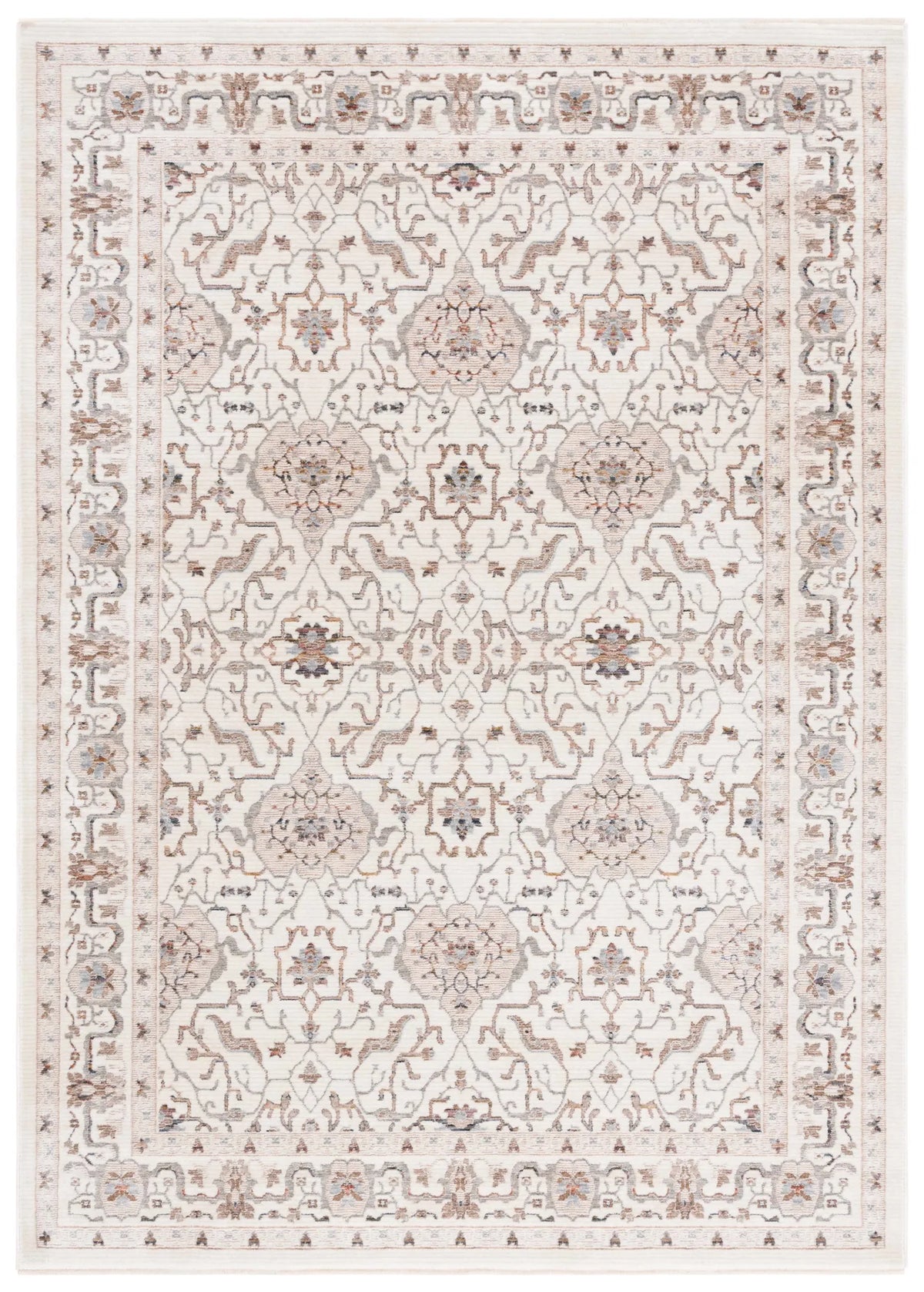 Safavieh Harlow 4'-0" x 6'-0" Rug in Ivory Grey / Rust