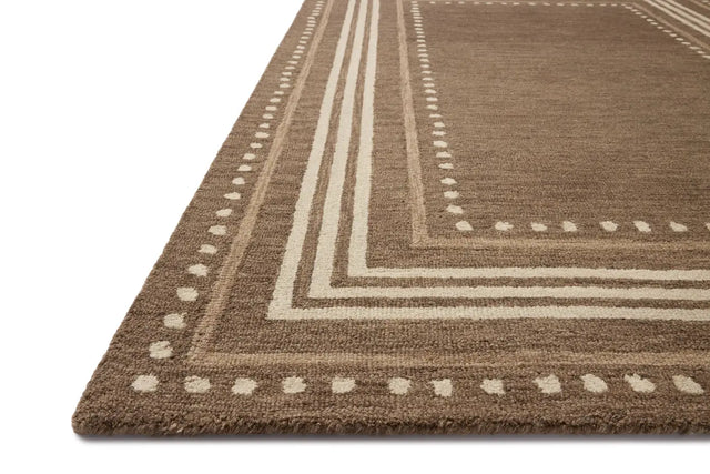 Chris Loves Julia x Loloi Alfie ALF-02 Bark / Natural Rug - rug corner