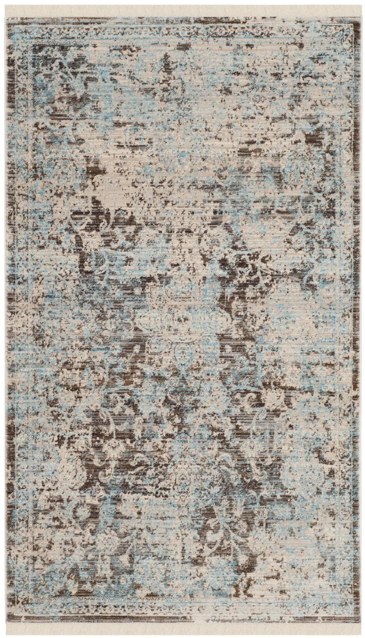 Safavieh Vintage Persian 3'-0" x 5'-0" Rug in Brown / Light Blue