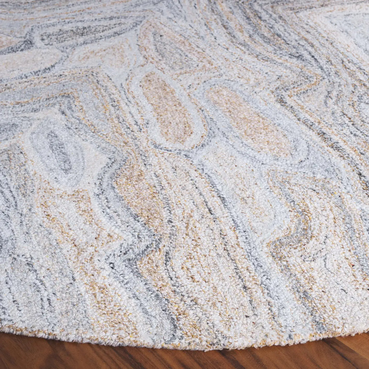 Safavieh Abstract 6'-0" x 6'-0" Rug in Grey / Rust
