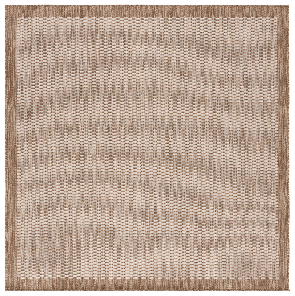 Safavieh Beach House 6'-7" x 6'-7" Rug in Brown / Ivory