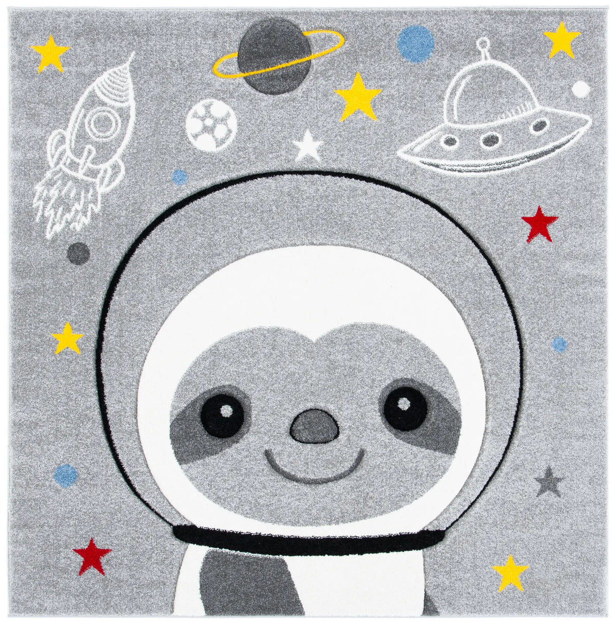 Safavieh Carousel Kids 100 5'-3" x 5'-3" Rug in Grey / Ivory