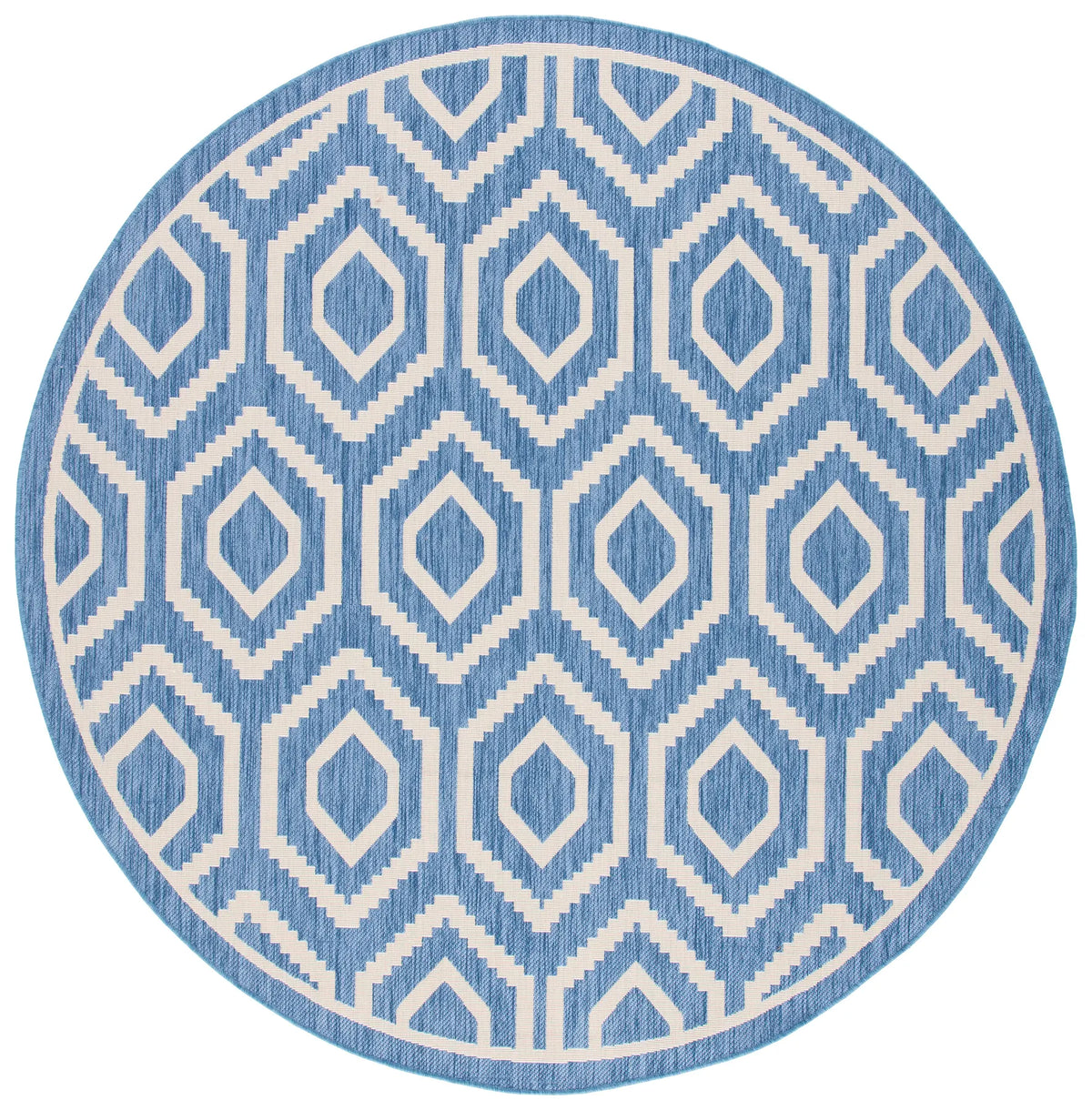 Safavieh Courtyard 7'-10" x 7'-10" Rug in Blue / Beige