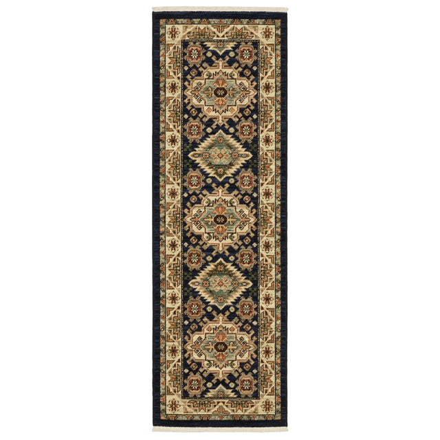 Oriental Weavers Lilihan 532B6 Navy/ Multi Rug - runner
